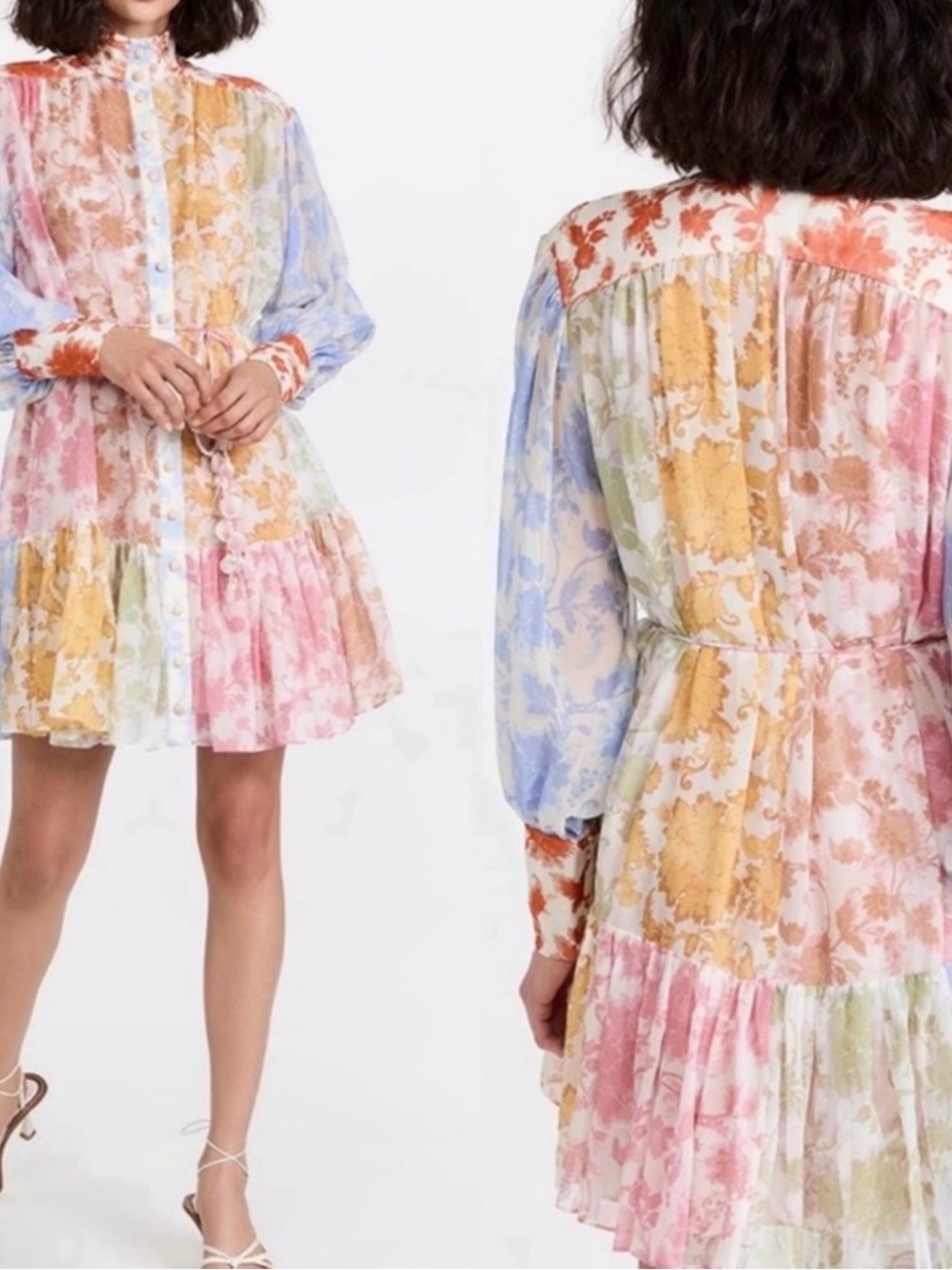 Zimmermann postcard dress Floral Tiered Mini Dress in